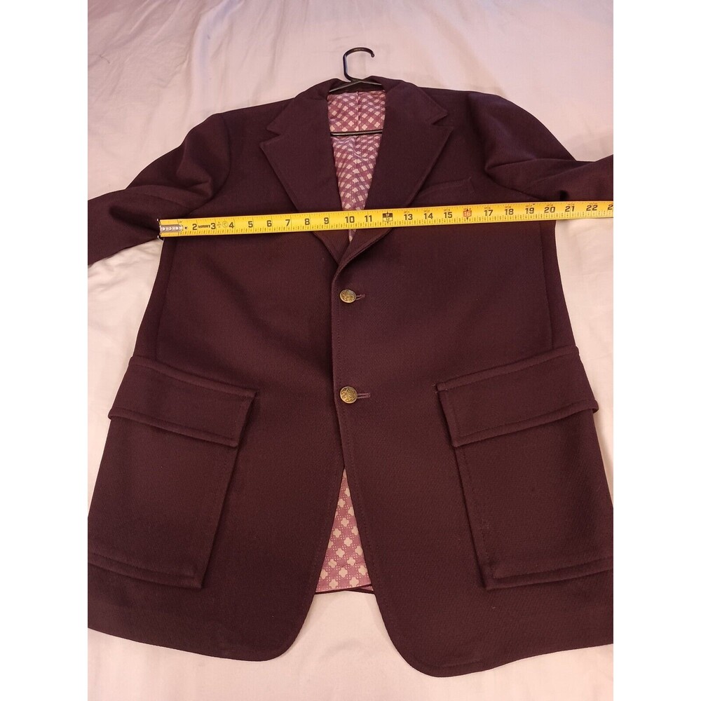 Van Gogh Knit By Brad Dawson Blazer Jacket Size 40L Purple - Picture 4 of 12